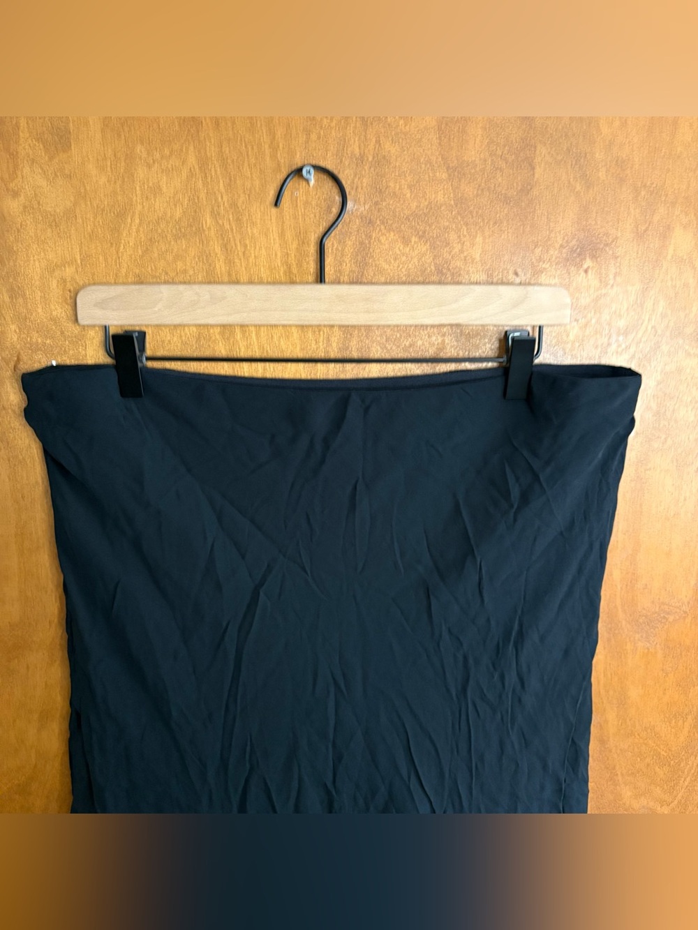 J. Crew Gwyneth Flounce Hem Midi Slip Skirt Black Chiffon XL Goth Fairy Grunge - Picture 5 of 11